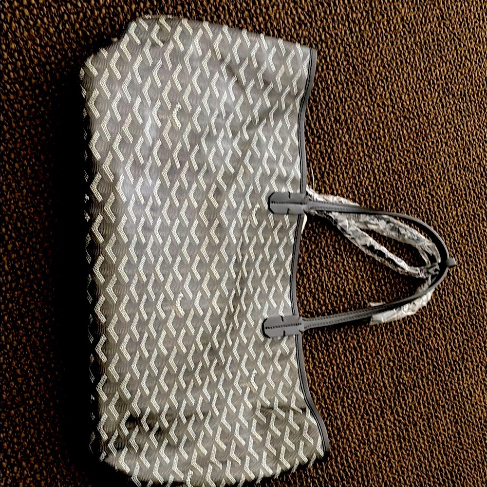 Gray Patterned Tote Bag